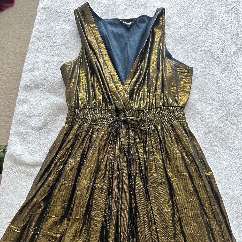 Metallic A line dress